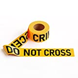 PE Warning Tape, 2.0 mil x 1000 Ft. x 3 Inch, Yellow Tape with"Crime Scene DO NOT Cross" Black Print - Trafford Industrial