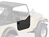 Bestop 5303801 Black Lower Fabric Half Doors for 1980-1995 CJ7/Wrangler