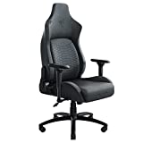 Razer Iskur Fabric Gaming Chair: Ergonomic Lumbar Support System - Ultra-Soft, Spill-Resistant Fabric Foam Cushions - 4D Armrests - Engineered to Carry- Foam Head Cushion - Dark Gray XL