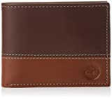 Timberland Men's Hunter Colorblocked Passcase Travel Accessory Bifold Wallet, Brown/Tan, One Size US