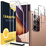 UniqueMe [2+2 Pack Compatible with Samsung Galaxy Note 20 Ultra 6.9 inch Soft TPU Screen Protector Not Glass and Camera Lens Protector,HD Clarity [Case Friendly][Bubble Free] [Anti-slip tool]