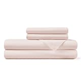 HotelSheetsDirect Bed Sheets Set - 1600 Thread Count, 4 Pieces (1 Flat, 1 Fitted Sheet, 2 Pillow Cases) - 100% Bamboo Sheet Sets, King - Pure Peach Puree