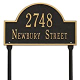 Comfort House Metal Address Plaque with Lawn Stakes - Extra Large Custom House Number Sign Displays House Number and Street Name Item 63159F4.