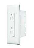 RV Designer S831, AC Contemporary Dual Outlet, Self Contained, Speedwire With Cover-Plate, White