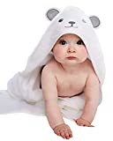 Bamboo Hooded Baby Towel - Softest Hooded Bath Towel with Bear Ears for Babie, Toddler,Infant - Ultra Absorbent and Hypoallergenic, Natural Baby Towel Perfect for Boy and Girl