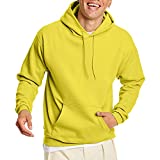 Hanes Men's Pullover EcoSmart Hooded Sweatshirt, yellow, 3XL