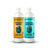 Earthbath Oatmeal & Aloe Shampoo & Conditioner Pet Grooming Set, Vanilla & Almond, 16 oz - Itchy, Dry Skin Relief - Made in USA