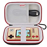 BOVKE Carrying Case For Nintendo Game & Watch: Super Mario Bros Handheld Game The Legend of Zelda Consoles Classic Device, Mesh Pocket for Charging Cable, Black