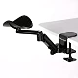 Glorider Adjustable Computer Arm Rest for Home&Office Desk, Wrist Rests Ergonomic Rotating Elbow Cushion Pad, Clamp-on Arm Support Realease Stress Eliminate Shoulder Pain