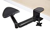 Mount-It! Adjustable Arm Rest for Desk | Ergonomic Computer Desk Arm | Height Adjustable, Full Motion Elbow Support with Clamp-On Base | Steel Construction (MI-7145)