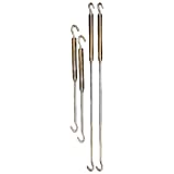 HappiJac Turnbuckles  4 Pack, Truck Camper Tie Downs; 2 FM-TBS Spring Loaded, 2 FM-TBR Stress Guard Turnbuckles with J-Hooks for Secure Anchor Points; Stainless Steel, Zinc Coated  182898