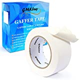 GMKbuy Gaffers Tape – 2inch x 10yard Matte White - Heavy Duty, Non-Reflective, Easy to Tear, Leaves No Residue, Waterproof Cloth Gaff Tape to Secure Cords & Wires for Home, Office, & Media Industry