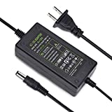 TOBWOLF DC 12V 3A Power Adapter, US Plug, 4.6FT Power Cord, 36 Watt AC 100-240V to DC 12Volt Transformer, Switching Power Supply for LED Strip Light, Camera, Wireless Router 2.1mm X 5.5mm