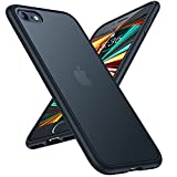 TORRAS Shockproof Compatible for iPhone SE 2020 Case & iPhone 8 Case [Military Grade Drop Test] Translucent Matte Hard Back & Soft Bumper Slim Case for iPhone 7/8/SE 2nd [Guardian Series], Black