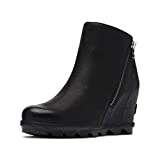 Sorel Women's Joan of Arctic Wedge II Zip Boot - Light Rain - Waterproof - Black - Size 6