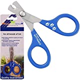 Cat Nail Clipper - Superior Sharpness - Veterinarian Designed - Professional Pet Nail Trimmer for Small Dogs, Rabbits, Guinea Pigs and Birds