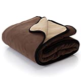 Waterproof Blanket Cover 80â€x90â€ for Adults, Dogs, Cats or Any Pets - 100% Waterproof Dog Blanket or Mattress Protector â€“ Large Size for Twin, Queen, King Beds (Grizzly Brown / Caramel Cappuccino)