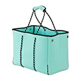 Beach bag,Multipurpose Neoprene  Bag,Large Tote Bag,Waterproof Shoulder Beach Bag for Travel Beach Gym Swimming (L-Green)