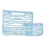 Clear Designer Zipper Insert (Set of 2) Travel Organizer Storage Pop In Bogg Bag (Ropes)