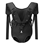 VavoPaw Pet Carrier Backpack, Adjustable Pet Front Backpack Dogs Cats Safety Carrier Travel Bag, Legs Out, Easy-Fit Traveling Hiking Camping for Puppies, Small Medium Dogs & Cats, Small Size, Black