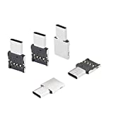 YAODHAOD Ultra Mini DM USB 2.0 to Type C USB C OTG Adapter for Cell Phone Tablet & USB Cable & Flash Disk Converter (5Pack) (Type c)