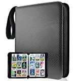 TONESPAC 9-Pocket 900 Cards Binder Compatible with Trading Cards, Portable Storage Case with Removable Sheets Card Binder for Collectors Sports Cards Baseball Card for Cards Collection(Stripe Black)