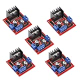 Organizer 5pcs L298N Motor Drive Controller Board DC Dual H-Bridge Robot Stepper Motor Control and Drives Module for Arduino Smart Car Power UNO MEGA R3 Mega2560 (Controller Board)