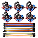 ALAMSCN 6PCS L298N Motor Driver Controller Board Module DC Motors Dual H-Bridge with Jumper Wires Kit for Arduino Smart Car Robot Power UNO MEGA R3