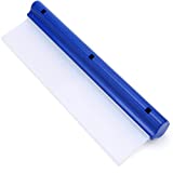 Car Squeegee 12 Inch Flexible T-Bar Water Blade Silicone Squeegee for Car or Home Glass Blue Handle
