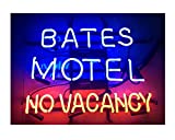 LDGJ Bates Motel NOVACANCY Neon Home Beer Bar Pub Recreation Room Game Lights Windows Glass Wall Signs Party Birthday Bedroom Bedside Table Decoration Gifts (Not LED)