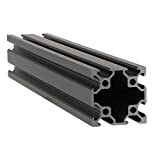 Black 4040 Aluminum Extrusion Profile European Standard Linear Rail 4040 Aluminum Profile Frame Machine DIY 3D Printer Workbench CNC (400mm) 1PCS