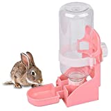 kathson Rabbit Water Bottle, 17oz Hanging Water Fountain Automatic Dispenser No Leak WaterFeeder for Bunny Chinchilla Guinea Pig Hedgehog Ferret