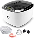 Ultrasonic Cleaner LifeBasis 850ml Ultrasonic Jewellery Cleaner Machine LCD Screen with 5 Digital Timer Watch Stand CD Holder for Jewelry CD DVD Watches Dentures Glasses