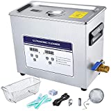 Anbull 6.5L Professional Ultrasonic Cleaner Machine with 304 Stainless Steel and Digital Timer Heater for Jewelry Watch Coin Glass Circuit Board Dentures Small Parts