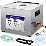 Professional 15L Ultrasonic Cleaner with Digital Timer&Heater,Ultrasound Cleaner Machine for Jewelry Glasses Dentures Circuit Board ，Commercial Lab Ultrasonic Carburetor Cleaner（110V）