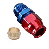 AC PERFORMANCE Red Blue Aluminum Ano-Tuff Special Purpose for outer diameter 5/16" 5/16 inch or 7.9mm alloy Tube hard line to 6AN Male Flare Hose Fitting adaptor