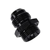 AC PERFORMANCE Aluminum -10 AN Male to 3/8 BSP Male Flare Straight Fuel Hose Fitting Adapter, Black