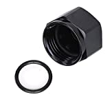 AC PERFORMANCE Black Aluminum Female -6 AN AN6 Thread Hex on End Cap Fitting With O ring Seal port/ORB In Stealth