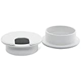 2pcs 2 Inch Desk Wire Cord Cable Grommets Hole Cover for Office PC Desk Cable Cord Organizer Plastic Cover (White)