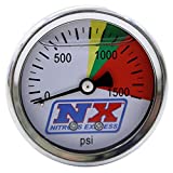 Nitrous Express 15508 0-1500 psi Nitrous Pressure Gauge Regular, 1.625 in.