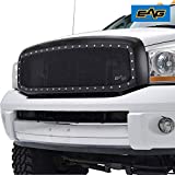 EAG Rivet Stainless Steel Wire Mesh Replacement Fit for 06-08 Ram 1500/07-09 Ram 2500/3500 Grille