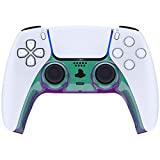 eXtremeRate Chameleon Green Purple Decorative Trim Shell for PS5 Controller, DIY Replacement Clip Shell, Custom Plates Cover for Playstation 5 Controller w/Accent Rings - Controller NOT Included