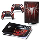 PS5 Skin for Console and Controller Skin Vinyl Sticker Decal Cover for Playstation 5 Console and Controllers - Compatible with Playstation 5 Digital Edition - Spiderman