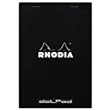 Rhodia Head Stapled Pad, No16 A5, Dot - Black