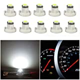 WLJH 10x White T3 Neo Wedge Led 3030 SMD Chip 8mm Base Led Car Dash Instrument Clock Light Check Engine Transmission HVAC AC Heater Climate Control Bulb Lamps Radio Switch Indication Bulb Replacement