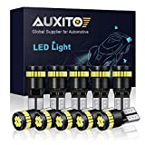 AUXITO 194 LED Light Bulb 6000K White 168 2825 W5W T10 Wedge 24-SMD 3014 Chipsets LED Replacement Bulbs Error Free for Car Dome Map Door Courtesy License Plate Lights, Pack of 10