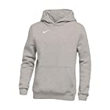 Nike Club Youth Boy's Fleece Hooded Sweatshirt Hoodie, Grey, Youth Medium