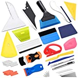 REEVAA Window Tint Tools Kit Car Vinyl Wrap Tool Tinting Film Installation Application Plastic Card Corner Shank Shower Water Rubber Felt Squeegee Razor Scraper for Auto Wrapping