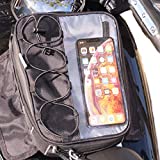 Moto Tank Bag -Magnetic or strap mount - Fits all iPhones, iPhone 10, iPhone 11 Max Pro, iPhone X, 8 | 8 Plus, 7 | 7 Plus, 6s Plus | Galaxy, S10, S9, S8, Holds Phones Up to 3.5" Wide.