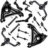 Detroit Axle - Front Control Arms w/Ball Joints + Sway Bars Tie Rods Suspension Kit Replacement for 1998-2002 Ford Crown Victoria Lincoln Town Car Mercury Grand Marquis - 14pc Set